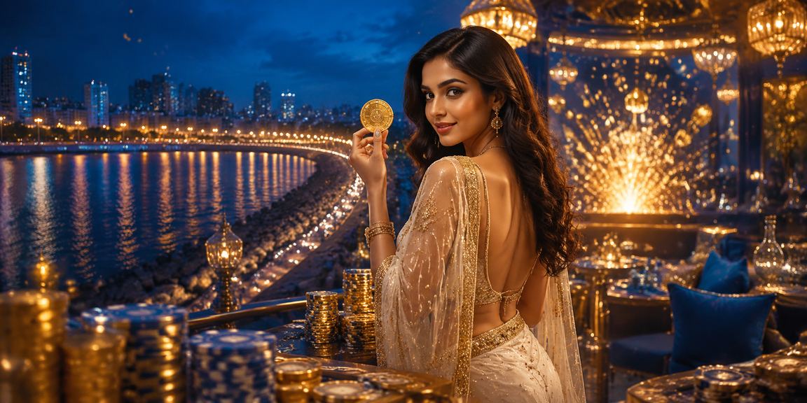 Mumbai Marine Drive area showing vibrant casino-style night entertainment